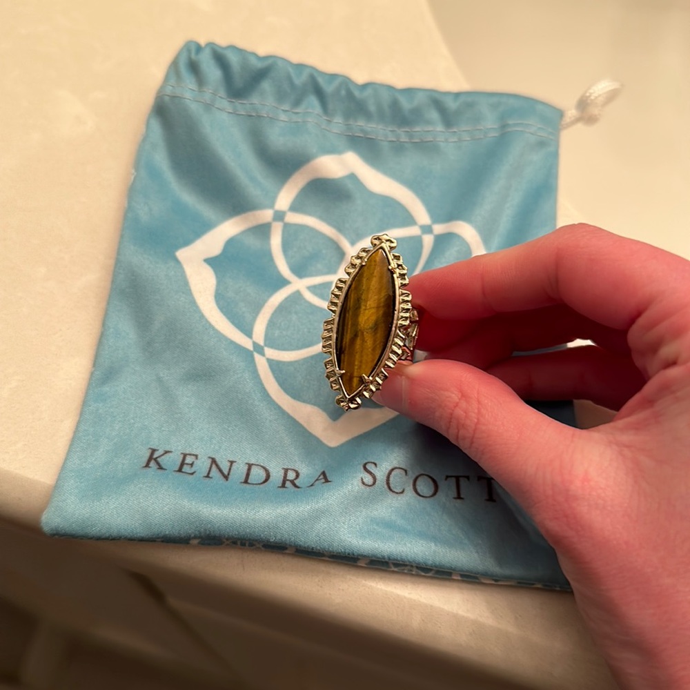 Kendra Scott Cocktail Ring with Brown Stone